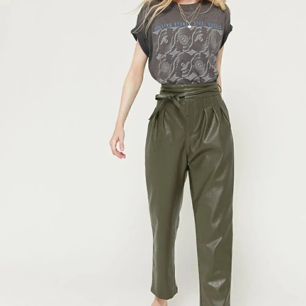 Urban Outfitters Maya Green Vegan Leather Pants 6